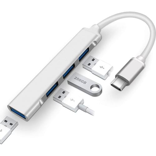 USB C HUB 3.0 Type-C 3.1 Hub 5Gbps 4 Port Multi USB Splitter Adapter for Macbook Pro 13 15 Air Mi Pro HUAWE Computer Accessories