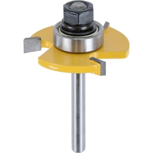 1/4\\\" Shank Router Bit Joint Assembly Power Tool Tongue & Groove Wood Cutter