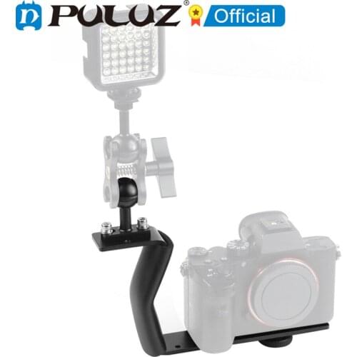 PULUZ Z Shape Aluminum Alloy Handle Bracket Extension Arm Holder for Diving Underwater Photography System for Diving Case Cover