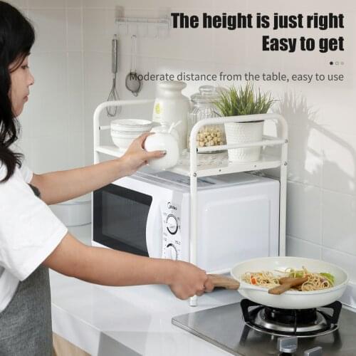 Kitchen Microwave Oven Shelf Desktop Double-layer Countertop Rack Household Multi-layer Spice Storage Shelf