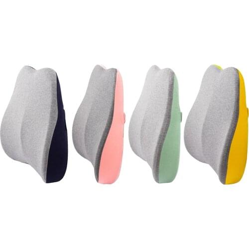 Lumbar Support Pillow for Office Chair, Memory Foam Back Cushion for Car Seat
