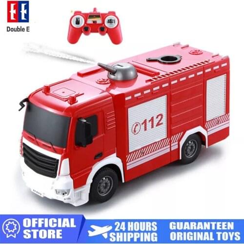 Truck RC Car 1:26 scale 2.4G Radio Control Construction Water Jet Fire Truck Vehicles Toys Kids Gift Educational Children Cars