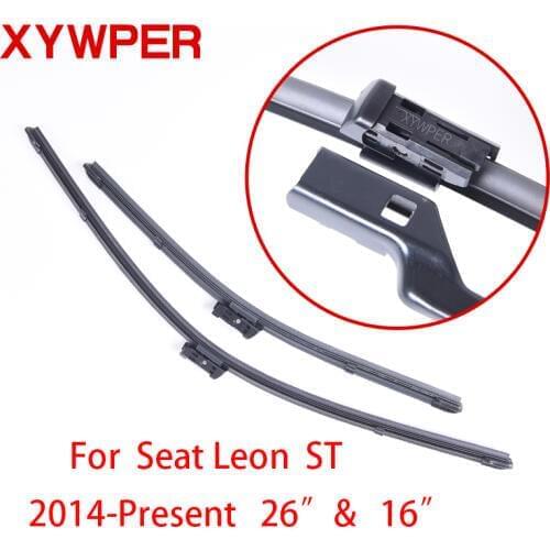 XYWPER Wiper Blades for Seat Leon ST 2014 2015 2016 26"&16" Car Accessories Soft Rubber car windscreen wipers
