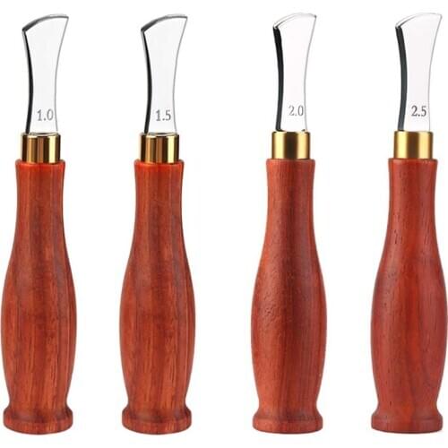 LMDZ 4 Size Leather Edge Creaser Stainless Steel Shallow Slot Edge Lineer Pressure Edge Device Trimmer Leather Crimping Tools