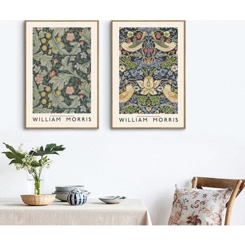 William Morris Museum Exhibition Posters Canvas Painting Gallery Wall Art Prints Vintage Pictures for Living Room Home Decor