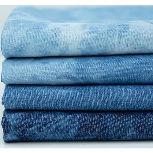 50cm*150cm / Piece, Pure Cotton Washed Jacquard Denim Cloth, Pants, Shirt, Skirt, Apron, Bag, Thin Fabric, DIY Handmade Material