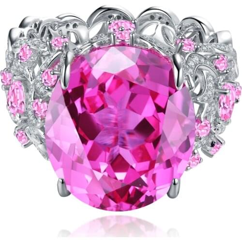 Pirmiana Fashion Design 925 Sterling Silver Round Brilliant Lab Grown Sapphire Ring for Women Engagement Wedding Party Gifts