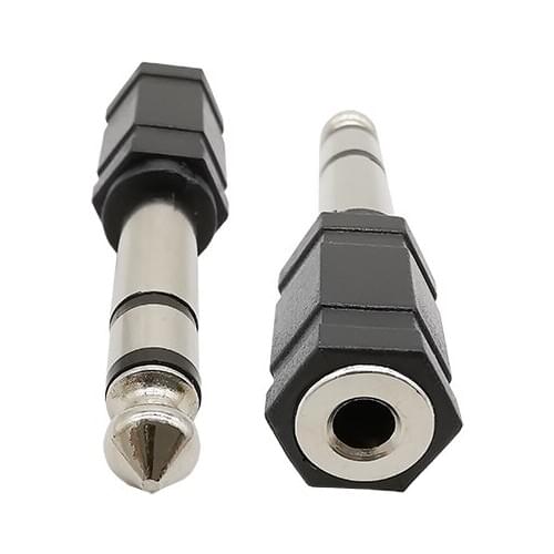 1/2/5Pcs 6.35mm Male To 3.5mm Female Audio Adapter Gold Plated Hifi Headphones Jack Stereo Microphone Earphone Connector