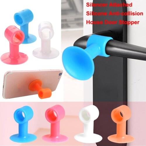 5PCS Doorknob Wall Mute Crash Pad Cushion Cabinet Door Handle Lock Silencer Attached Silicone Anti-collision House Door Stopper