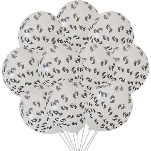 10pcs 12inch Footprint Latex Balloons Boy Girl Birthday Party Gender Reveal Theme Party Decorations Baby Shower Air Globos Toys