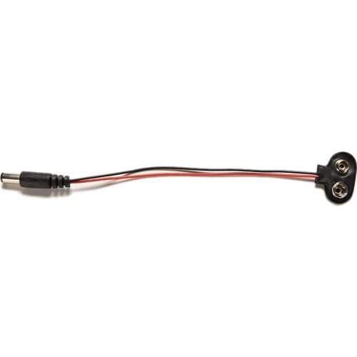 18cm 9V DC Battery Power Cable Plug Clip Barrel Jack Connector For Arduino DIY T Type
