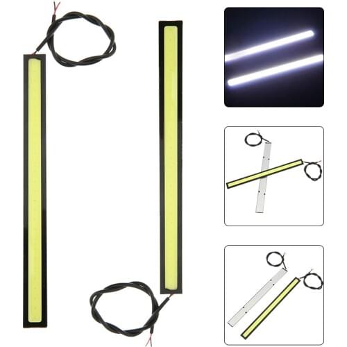 2pcs Waterproof LED Strip Car DRL Running Daytime Light COB Driving Fog Lights Strip High Quality Automobile Accessories