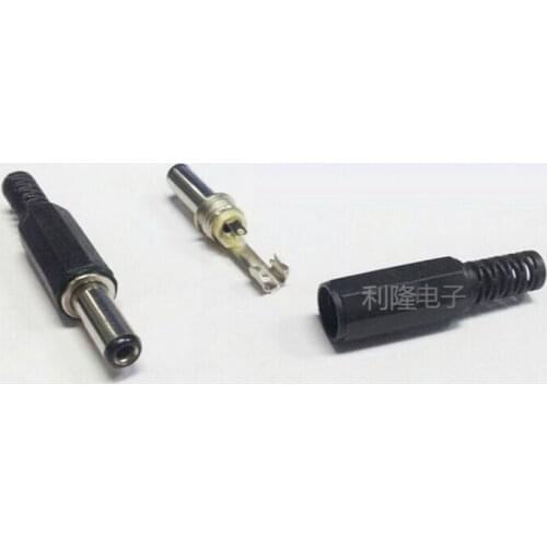 Good quality 20PCS DC plugs 5.5-2.5MM Power plug welding line plug 5.5X2.5MM