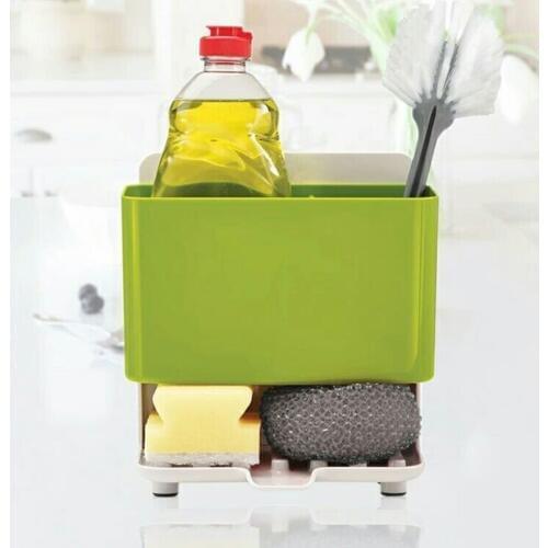 2020 Sponge Kitchen Box Double Draining Rack Dish Self Draining Sink Storage Rack Kitchen Organizer Stands Utensils Towl Rack