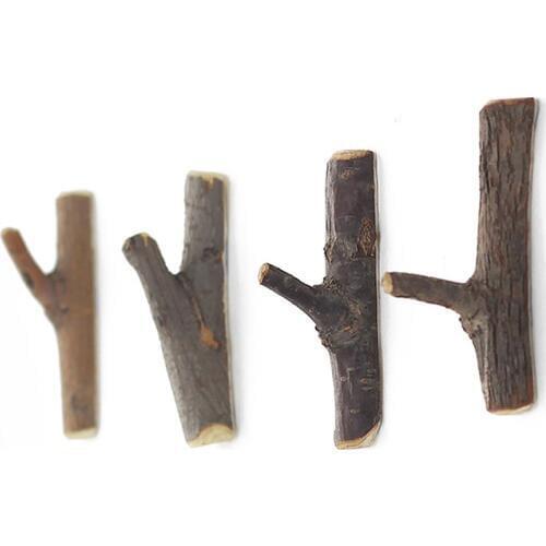 4 Pieces Tree Branch Hook Bathroom Storage Hook Key Clothes Hats Towels Clothes Storage Hanger Wall Hanging Rack Coat
