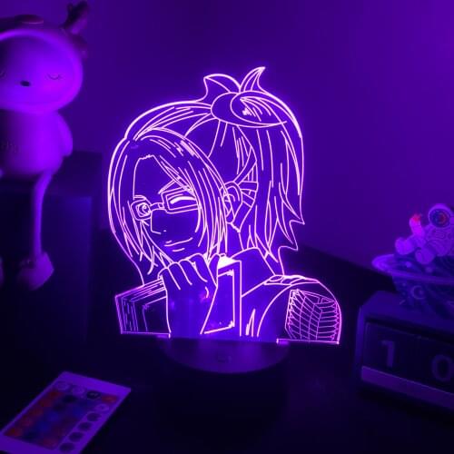 Anime 3d Light Attack on Titan Hange Zoe Lamp for Home Decor Birthday Gift Manga Attack on Titan LED Night Lamp Hange Zoe