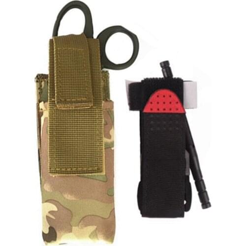 Outdoor First Aid Kit Medical Tourniquet Bandage Scissors Travel Carry Pouch Outdoors Save Oneself Survival Kits