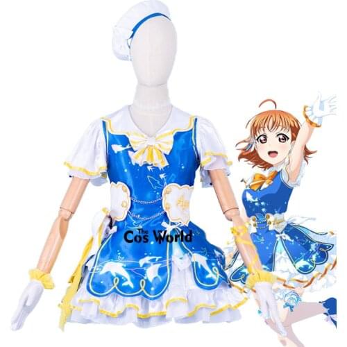 Love Live Sunshine Aqours PS4 Arcade Game Marine Paint Memories 9 Characters Takami Chika Outfit Anime Cosplay Costumes