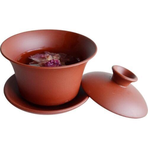 Gaiwan 100ml tureen teacups purple clay traditional chinese tea set lid cups saucer teaware San cai cover bowl teaware