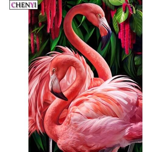 CHENYI 5D Full Square Round Drill Animal Flamingo Diamond Painting Diy Kit Diamond Embroidery Cross Stitch 3D Mosaic Home Decor