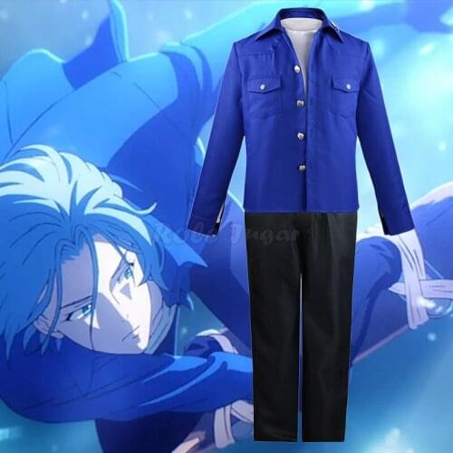 Anime Sk8 The Infinity Langa Hasegawa Cosplay Costume Full Sets Wig Men Coat + Tshirt + Pant School Uniform C90M142