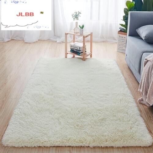 Living room carpet long pile silk wool soft and comfortable memory cotton anti-skid bedroom childrens room carpet floor mat