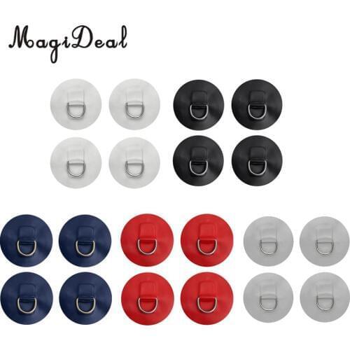 Colorful 4 Pcs D-ring Pad Patch for Inflatable Boat Raft PVC Raft Dinghy Kayak Canoe Stand-up Paddleboard Surfboard Accessories