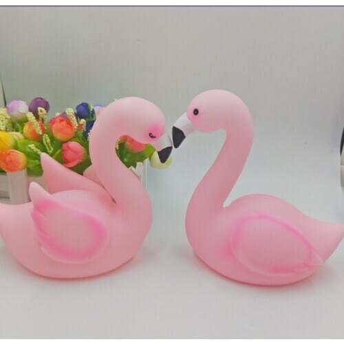 1pcs Kids Bedroom Flamingo lamp Birthday Cake Home Desk Decoration Swan Flamingo Light Baking situation Night Lamp