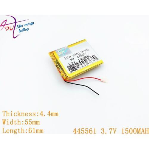 Polymer battery 445561 3.7V 1500MAH 455560 smart home MP3 speakers Li-ion battery for dvr,GPS,mp3,mp4,cell phone,speaker