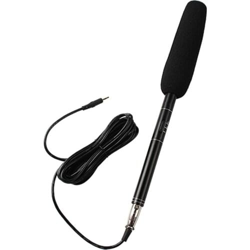 Professional Reporter Interview Microphone Wired Microphone Uni-Directional Capacitive MIC For DSLR SLR Camera Camcorder Video