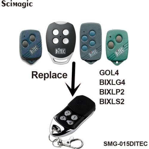 DITEC Garage door gate remote control ditec GOL4, BIXLP2, BIXLS2, BIXLG4 Compatible Remote Control 433.92MHz
