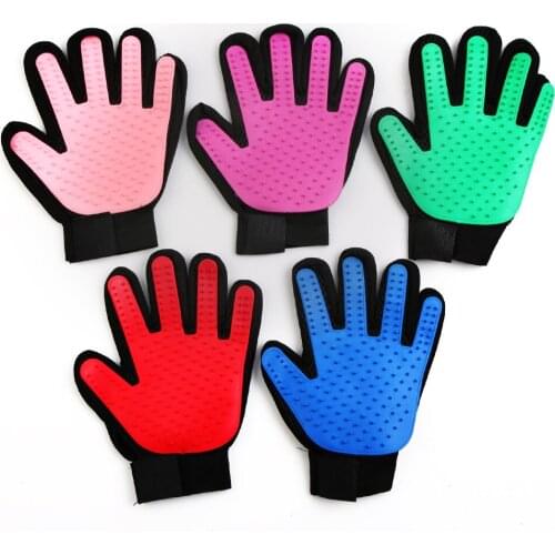 Dog Pet Grooming Glove Silicone Cats Brush Comb Deshedding Hair Gloves Dogs Bath Cleaning Supplies Cleaning Gloves for Cat