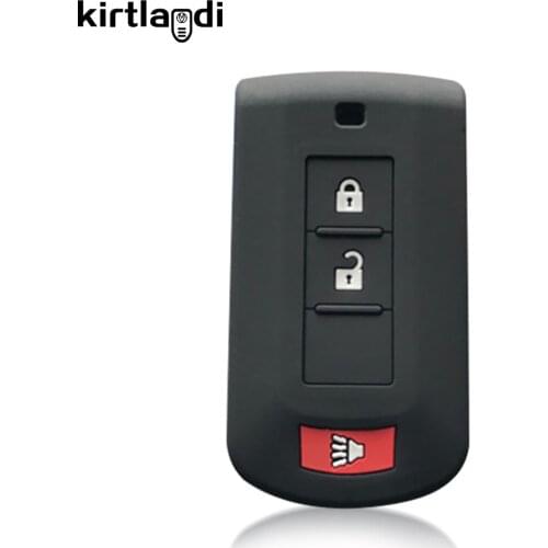 Kirtlandi Silicone Car Key Cover for Mitsubishi Outlander 2020 Key Holder Keychain for Mitsubishi ASX Outlander 3 Pajero Sport