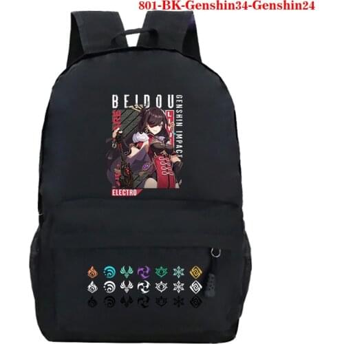 Mochilas Genshin Impact Backpacks Students School Backpack Boys Girls Back To School Gifts Teens Daily Knapsack Travel Rucksack