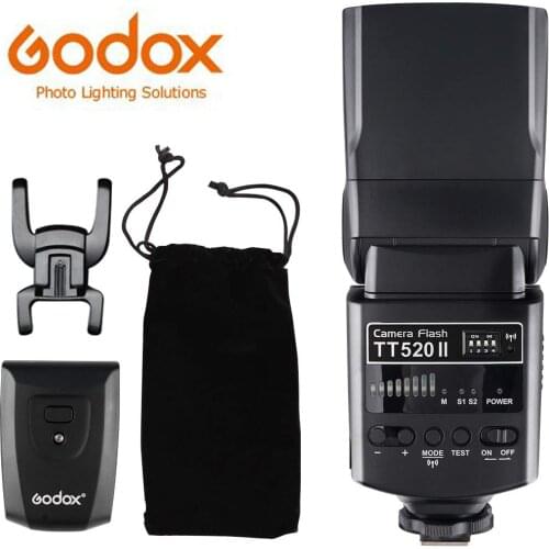 Godox TT520II Flash Speedlite Sync 5600k GN33 433Hz 0.1-5s Recycle Time Compatible for Canon Nikon Pentax Olympus DSLR Cameras