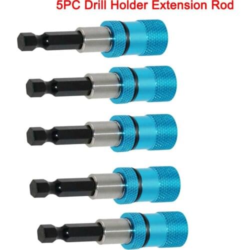 1/2/3/5PCs Quick Release Drill Electric Drill wind Bit 1/4 Hex Shank Magnetic manual Screwdriver head Bit Holder Steel Rod