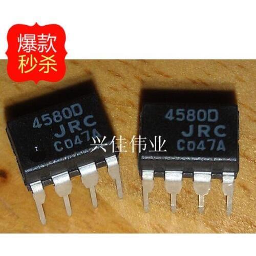 10PCS New original authentic JRC4580D NJM4580D 4580D DIP8 Operational Amplifier
