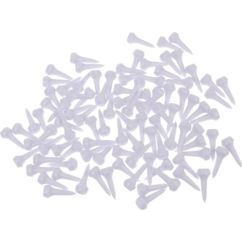 100 Pieces Professional White Plastic Golf Tee Tees 35mm (1 3/8 Inch)