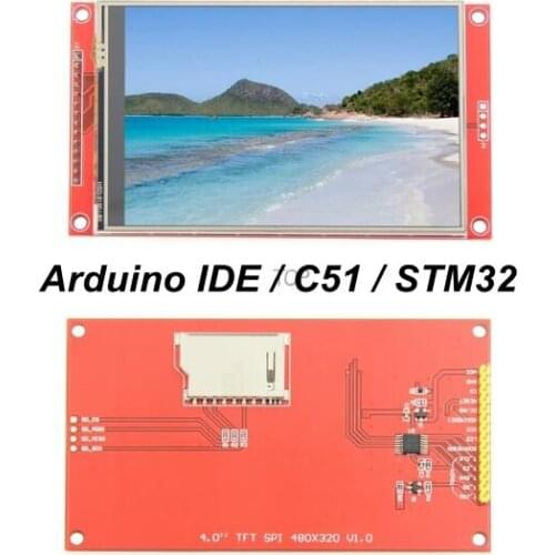 4.0 inch 14P RGB 65K SPI HD TFT LCD Touch Screen with Adapter Board ILI9486 Drive IC 480*320