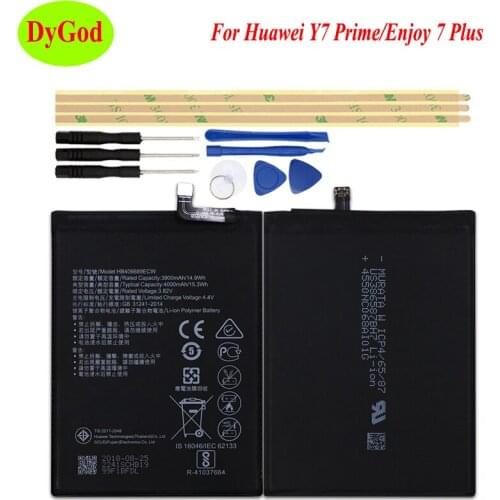 4000mAh HB406689ECW Battery Replacement For Huawei Y7 Prime TRT-L53 TL10A Y7 2017 TRT-LX1/LX2/LX23 Enjoy 7 Plus Battery + Tools