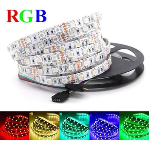 5V 12V 24V RGB LED Strip Light Waterproof 5050 5M Flexible RGB Led Strip Light 5 12 24 V Tape Led Strip lamp Tv Backlight Ribbon