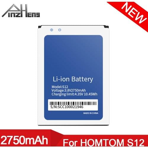 PINZHENG 100% New Mobile Phone Battery For HOMTOM S12 Battery Large Capacity Full 2750mAh Replacement Batteries For HOMTOM S12