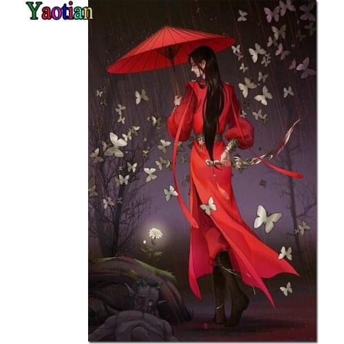 5d girl diamond painting Tian Guan Ci Fu 3d Picture diamond mosaic square round diamond embroidery sale,Anime Boy gift