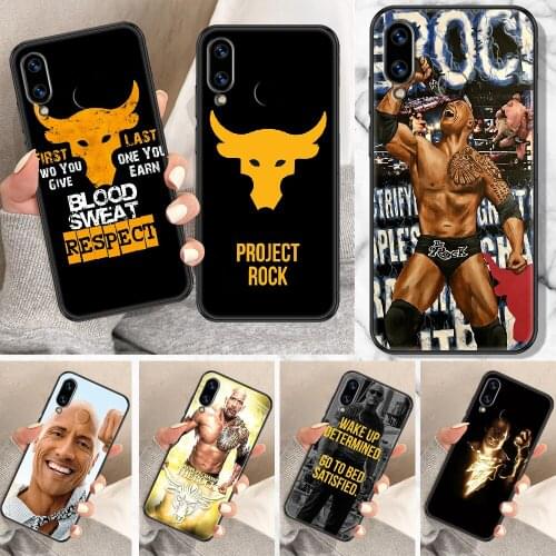 The Rock Dwayne Johnson Phone Case For Huawei Honor 6A 7A 7C 8A 8X 8 9 9X 10 10i 20 Lite Pro black pretty cell cover painting