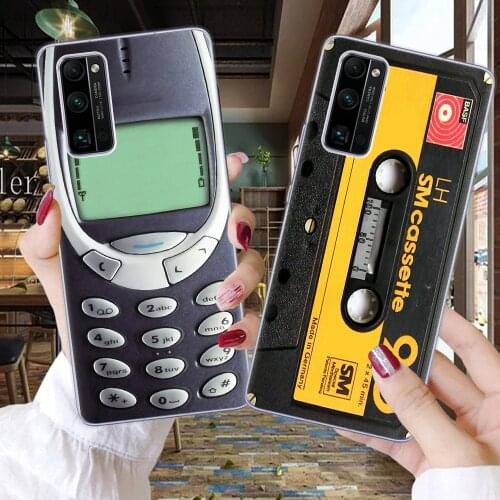 Phone Case For Huawei Honor 10 20 30 Lite 10i 30i 8C 8X 9X Pro 10X Lite Black Cover Vintage Tape Camera Gameboy Case Shell Coque