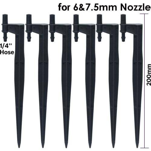 KESLA 10PCS Garden Drip Irrigation 20cm Stake Support Holder for 6&7.5MM Nozzle Sprinkler Connect 1/4'' Hose Watering Bonsai