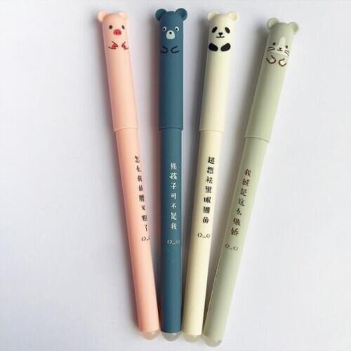 Lovely 10PCS/set Gel Pens Cute Kawaii 0.35mm Erasable Pens For Writing School Supplies Girls Gift
