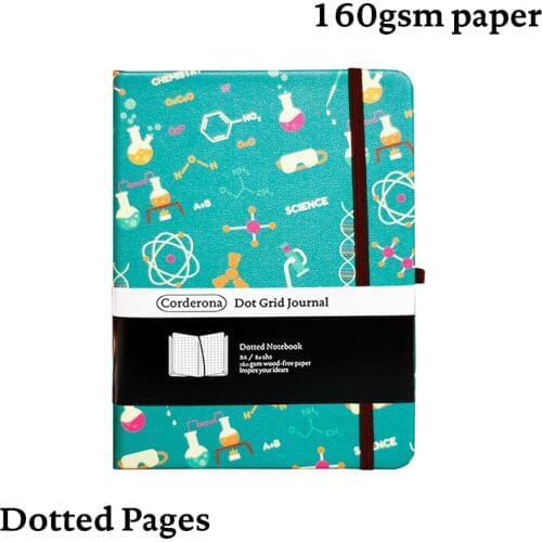 B6 Chemistry Doodle Dotted Bullet Notebook Dot Grid Journal Hard Cover Thick Paper 160gsm Travel Planner Diary