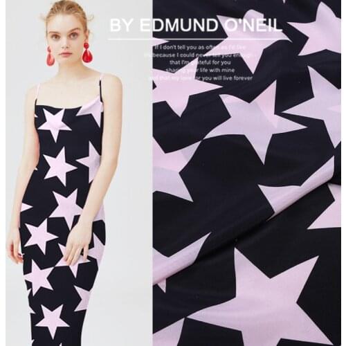 Customized full silk digital printing crepe de chine fabric skin-friendly draping silk dress dress fashion diy fabric