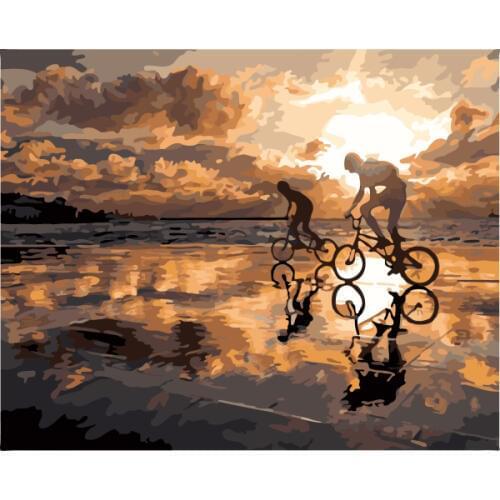 UnUnframed picture painting by numbers hand painted Home Decoration canvas picture digital oil painting 40*50cm Journey B5